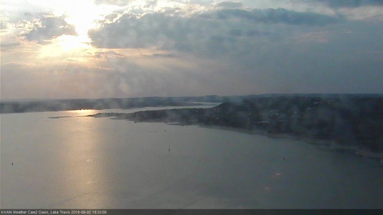 Lake Travis webcam, August 2, 2018 6:35 PM CT