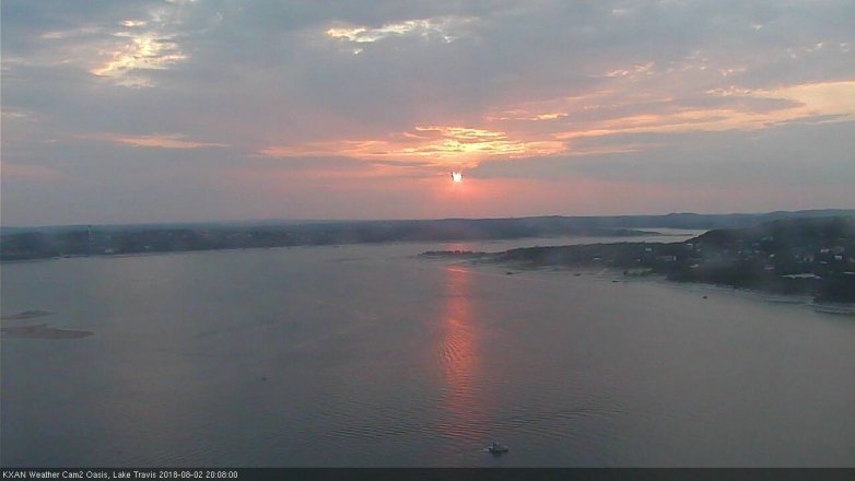 Lake Travis webcam, August 2, 2018 7:10 PM CT