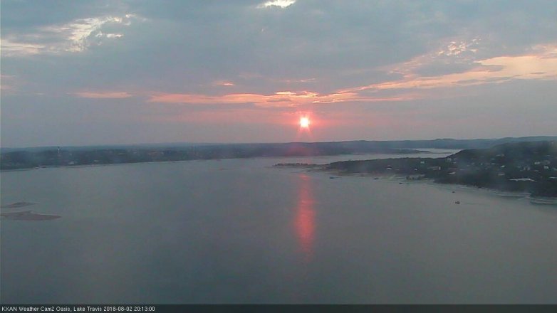 Lake Travis webcam, August 2, 2018 7:15 PM CT