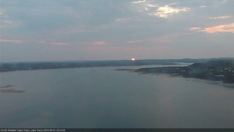 Lake Travis webcam, August 2, 2018 7:25 PM CT