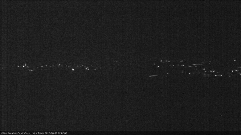 Lake Travis webcam, August 2, 2018 9:05 PM CT