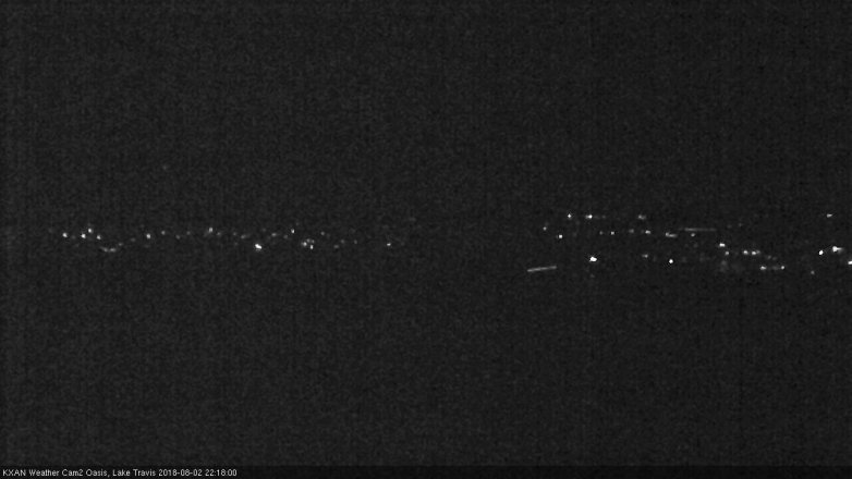 Lake Travis webcam, August 2, 2018 9:20 PM CT