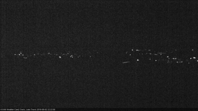 Lake Travis webcam, August 2, 2018 9:25 PM CT