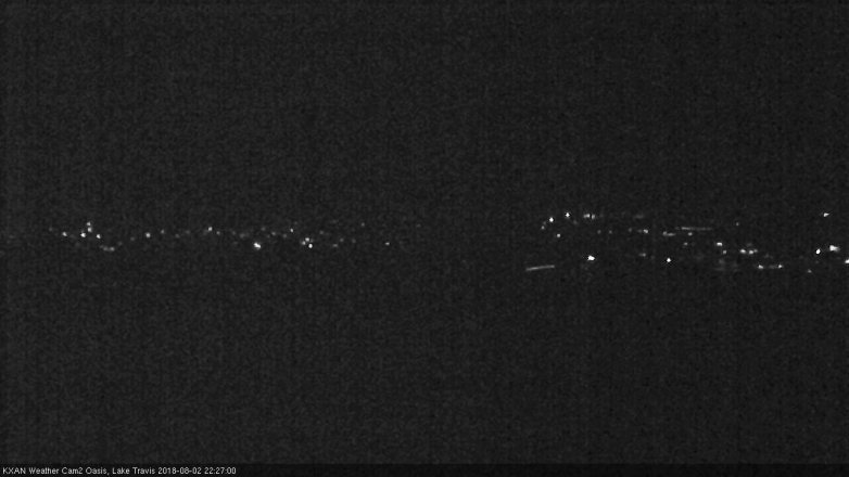 Lake Travis webcam, August 2, 2018 9:30 PM CT