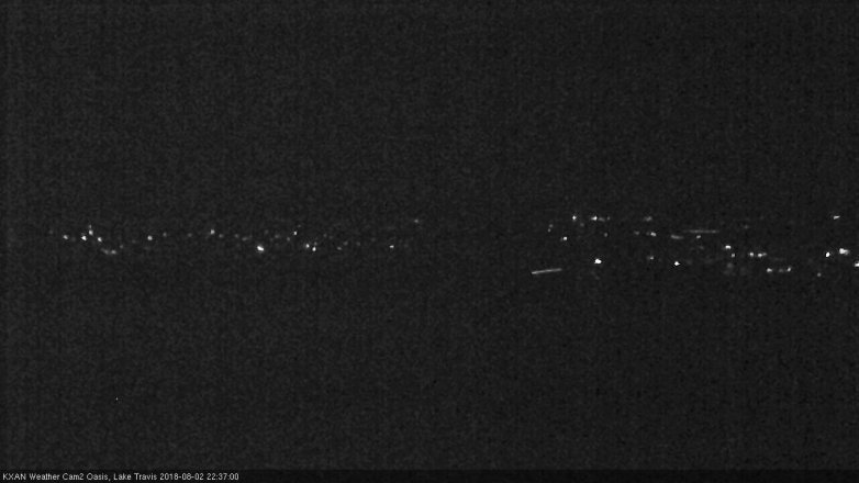 Lake Travis webcam, August 2, 2018 9:40 PM CT