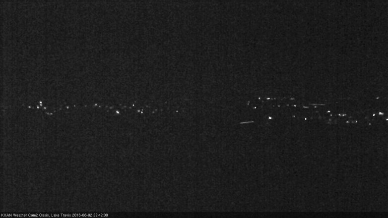 Lake Travis webcam, August 2, 2018 9:45 PM CT