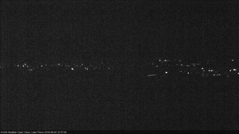 Lake Travis webcam, August 2, 2018 10:00 PM CT