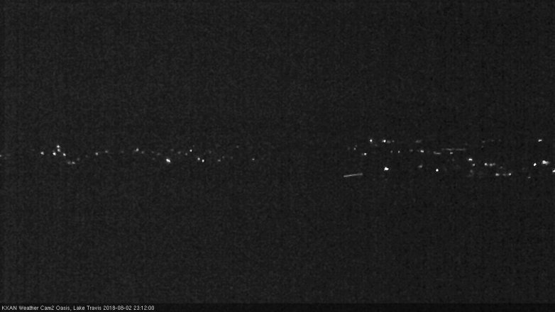 Lake Travis webcam, August 2, 2018 10:15 PM CT