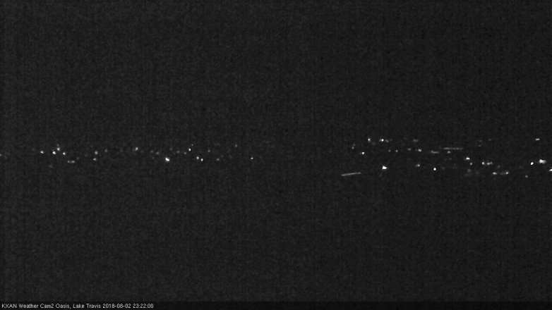 Lake Travis webcam, August 2, 2018 10:25 PM CT