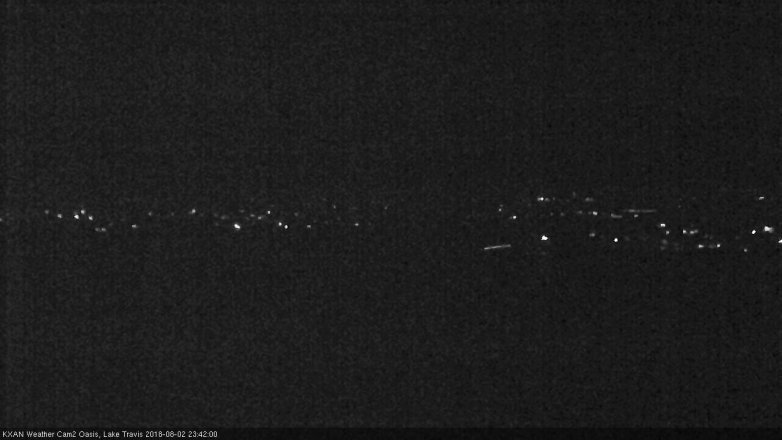 Lake Travis webcam, August 2, 2018 10:45 PM CT