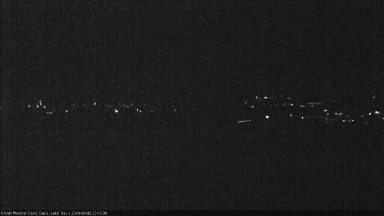 Lake Travis webcam, August 2, 2018 10:50 PM CT
