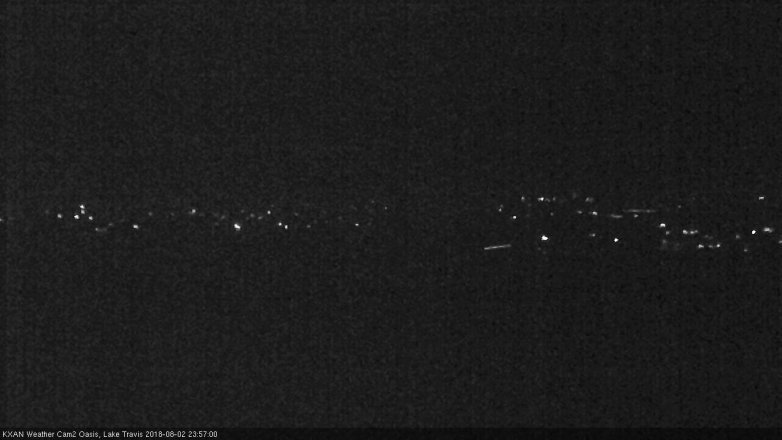Lake Travis webcam, August 2, 2018 11:00 PM CT