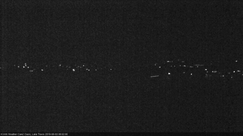 Lake Travis webcam, August 2, 2018 11:05 PM CT
