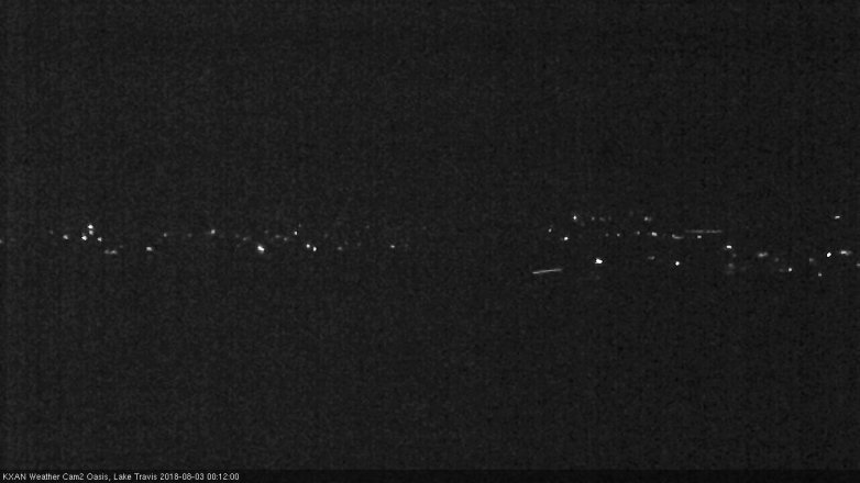 Lake Travis webcam, August 2, 2018 11:15 PM CT
