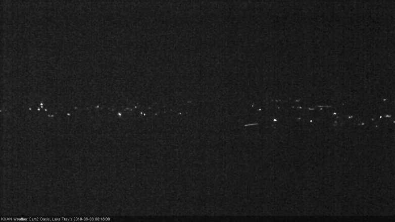 Lake Travis webcam, August 2, 2018 11:20 PM CT