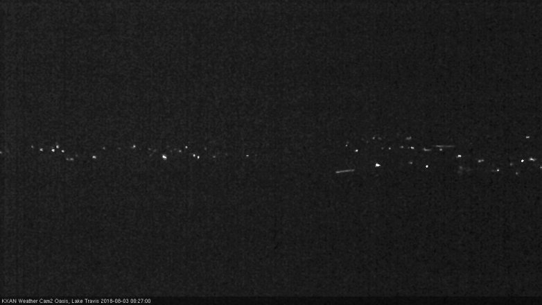 Lake Travis webcam, August 2, 2018 11:30 PM CT