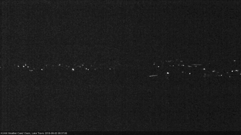 Lake Travis webcam, August 2, 2018 11:40 PM CT