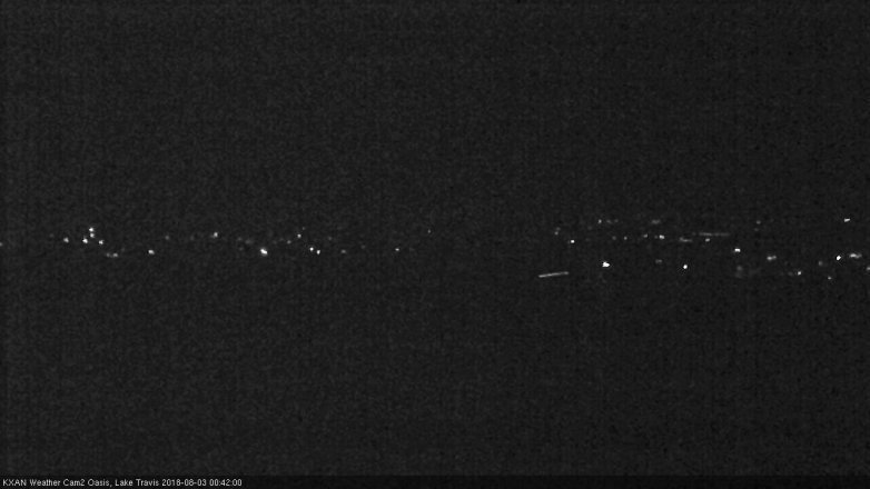 Lake Travis webcam, August 2, 2018 11:45 PM CT