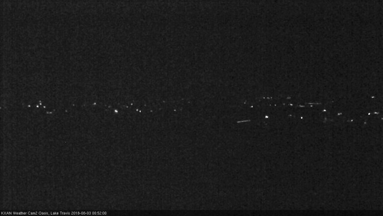 Lake Travis webcam, August 2, 2018 11:55 PM CT