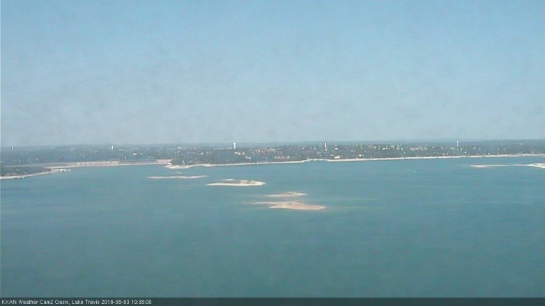 Lake Travis webcam, August 3, 2018 9:40 AM CT