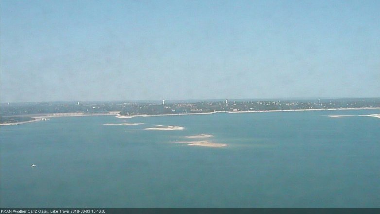 Lake Travis webcam, August 3, 2018 9:50 AM CT