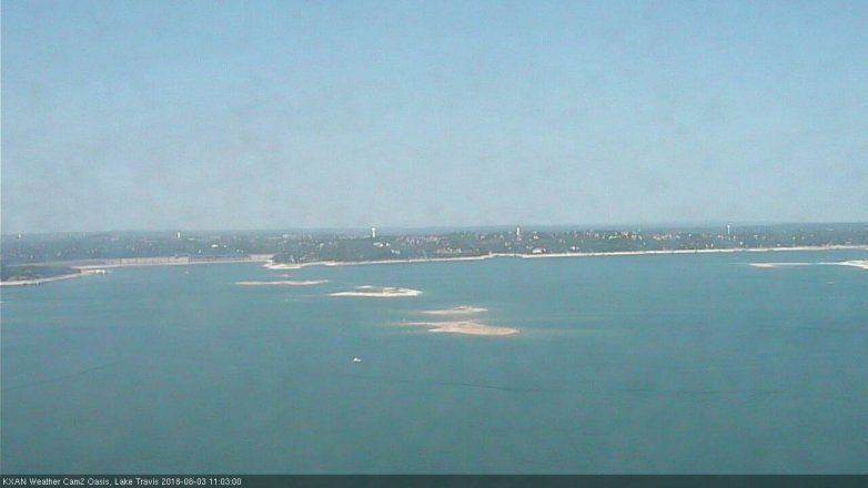 Lake Travis webcam, August 3, 2018 10:05 AM CT