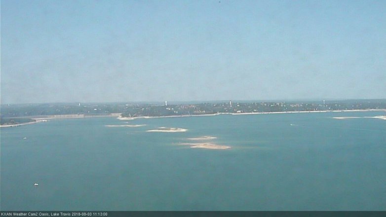 Lake Travis webcam, August 3, 2018 10:15 AM CT