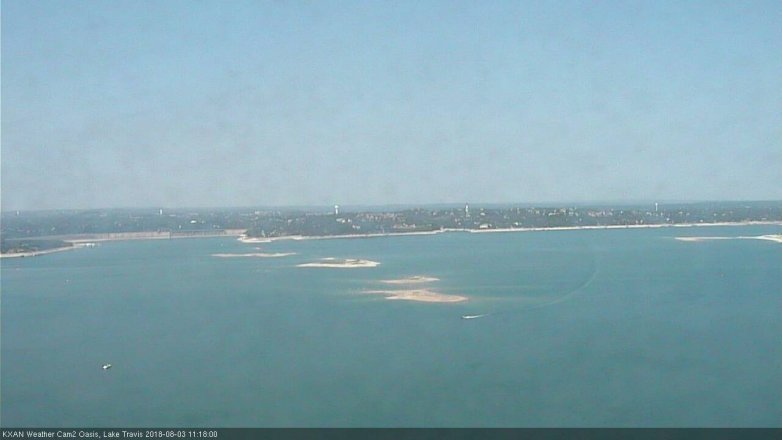 Lake Travis webcam, August 3, 2018 10:20 AM CT