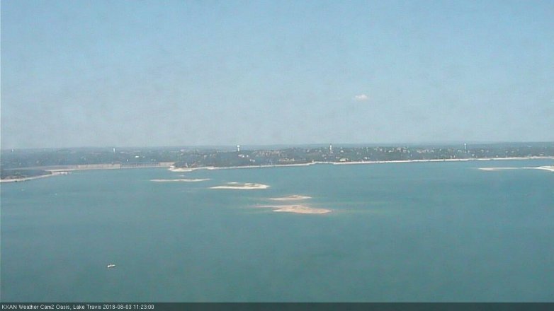 Lake Travis webcam, August 3, 2018 10:25 AM CT