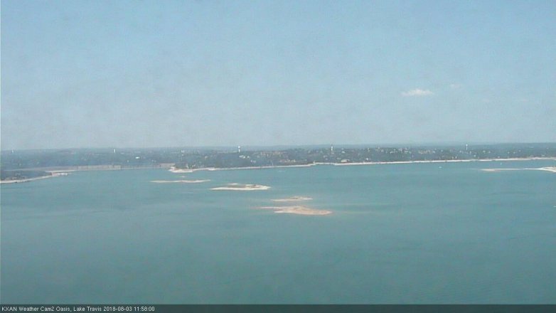 Lake Travis webcam, August 3, 2018 11:00 AM CT