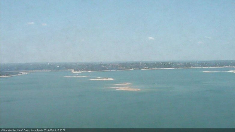Lake Travis webcam, August 3, 2018 11:05 AM CT