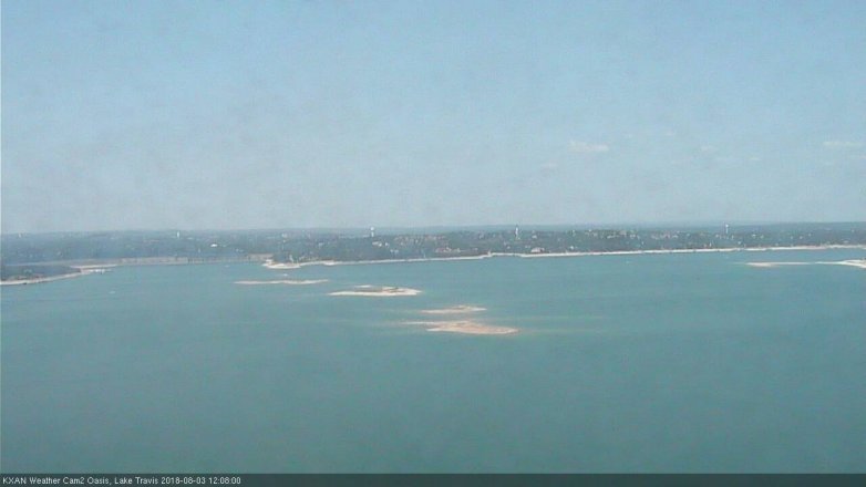 Lake Travis webcam, August 3, 2018 11:10 AM CT