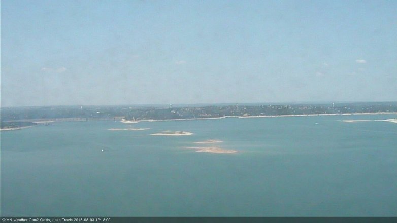 Lake Travis webcam, August 3, 2018 11:20 AM CT