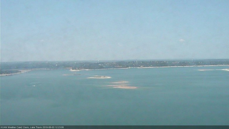 Lake Travis webcam, August 3, 2018 11:25 AM CT
