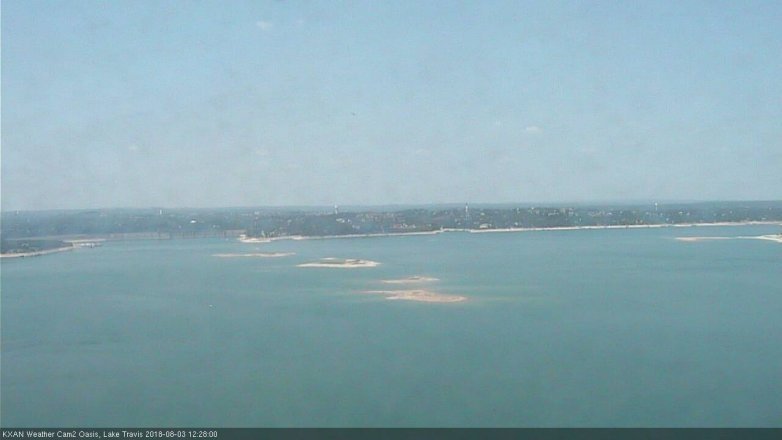 Lake Travis webcam, August 3, 2018 11:30 AM CT