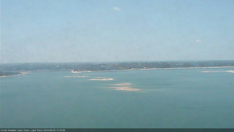 Lake Travis webcam, August 3, 2018 11:35 AM CT