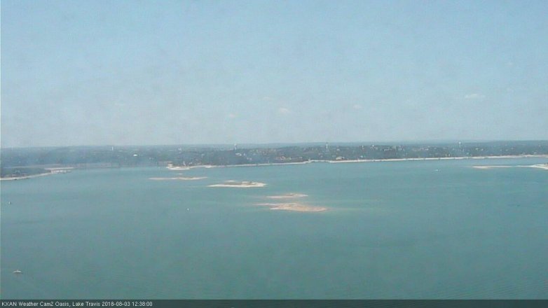 Lake Travis webcam, August 3, 2018 11:40 AM CT