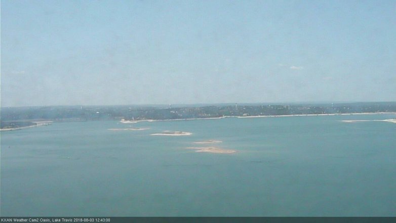 Lake Travis webcam, August 3, 2018 11:45 AM CT