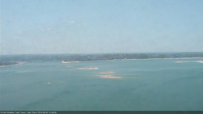 Lake Travis webcam, August 3, 2018 11:50 AM CT