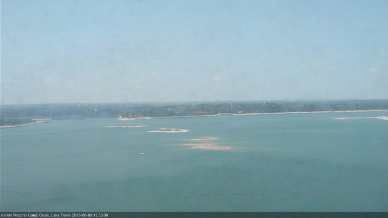 Lake Travis webcam, August 3, 2018 11:55 AM CT