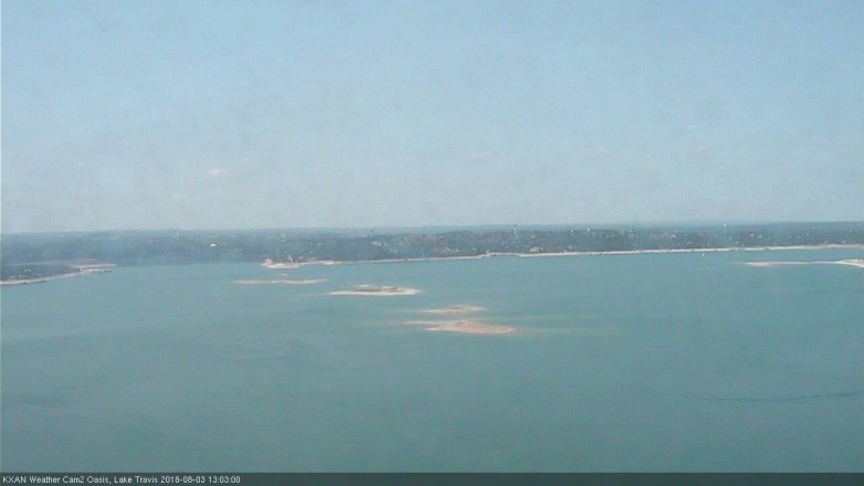 Lake Travis webcam, August 3, 2018 12:05 PM CT