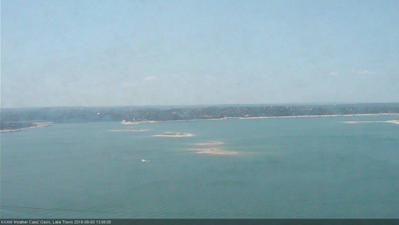 Lake Travis webcam, August 3, 2018 12:10 PM CT