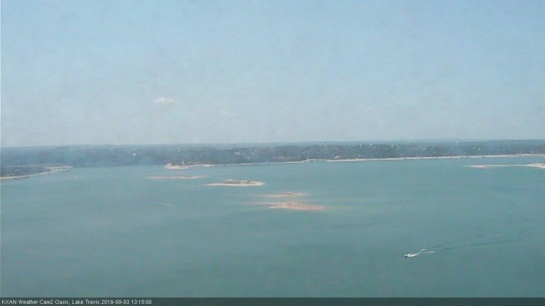 Lake Travis webcam, August 3, 2018 12:20 PM CT