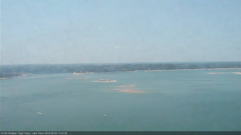Lake Travis webcam, August 3, 2018 12:35 PM CT