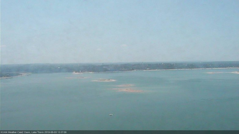 Lake Travis webcam, August 3, 2018 12:40 PM CT
