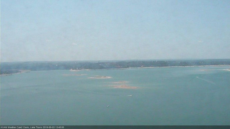 Lake Travis webcam, August 3, 2018 12:50 PM CT