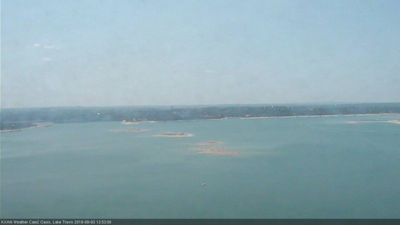 Lake Travis webcam, August 3, 2018 12:55 PM CT