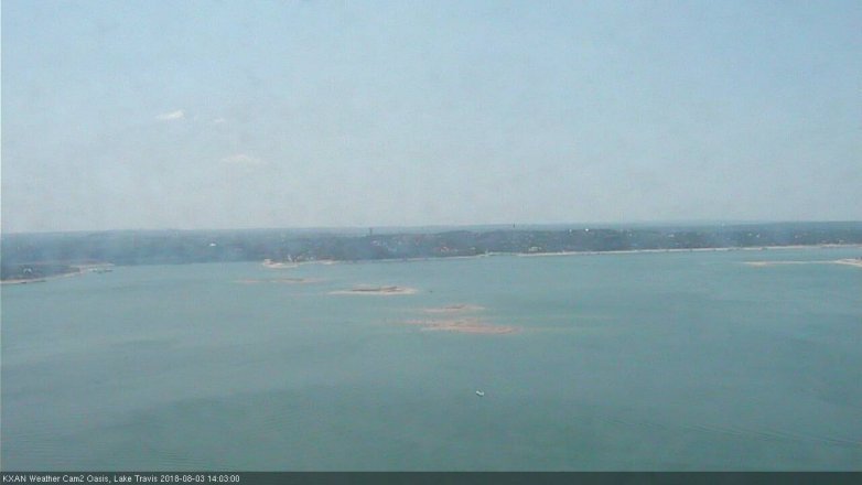 Lake Travis webcam, August 3, 2018 1:05 PM CT