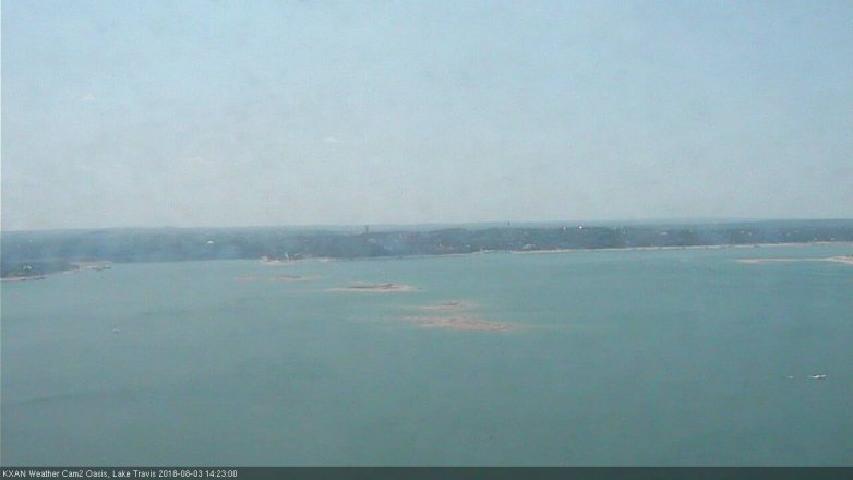 Lake Travis webcam, August 3, 2018 1:25 PM CT