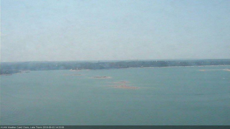 Lake Travis webcam, August 3, 2018 1:35 PM CT